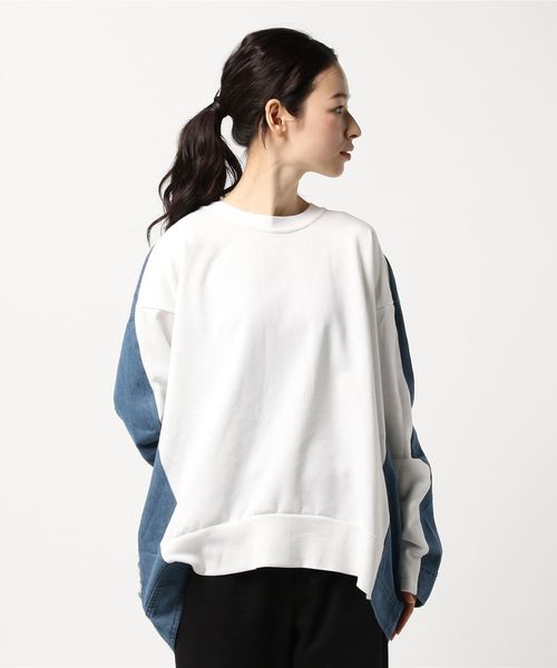 ANAP（アナップ）の「デニム切替プルオーバー（Tシャツ/カットソー・レディース・ホワイト/グレー・FREE）」の14枚目の写真