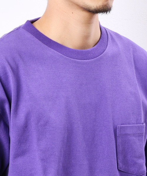 CIAOPANIC(チャオパニック)の「天竺ワイドクルーネックTシャツ/ビッグシルエット(Tシャツ/カットソー・メンズ・オフホワイト/ブラック/グレー/グリーン/ネイビー/パープル/イエロー/ピンク・L/M/S)」の10枚目の写真