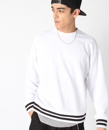 LINE RIB SWEAT / ラインリブ裏毛プルオーバー トレーナー