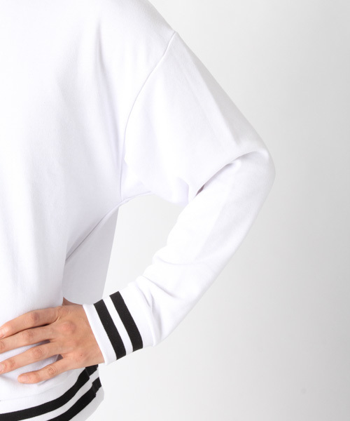kutir(クティール)の「LINE RIB SWEAT / ラインリブ裏毛プルオーバー トレーナー(スウェット・メンズ・ホワイト/ブラック/レッド・MEDIUM/LARGE)」の8枚目の写真