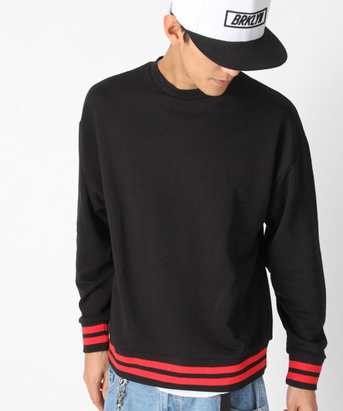 kutir(クティール)の「LINE RIB SWEAT / ラインリブ裏毛プルオーバー トレーナー(スウェット・メンズ・ホワイト/ブラック/レッド・MEDIUM/LARGE)」の18枚目の写真
