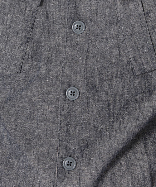 SHIPS(シップス)の「SU: コットン/リネン BDU 7スリーブシャツ(シャツ/ブラウス・メンズ・ブルー/ネイビー/オリーブ・LARGE/MEDIUM/SMALL/X-LARGE)」の12枚目の写真