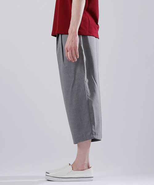 MONO-MART（モノマート）の「ストレッチT/Rワイドクロップドパンツ（その他パンツ・メンズ・チャコールグレー/ブラック/ネイビー/グレー/ストライプ・LL/M/L）」の11枚目の写真