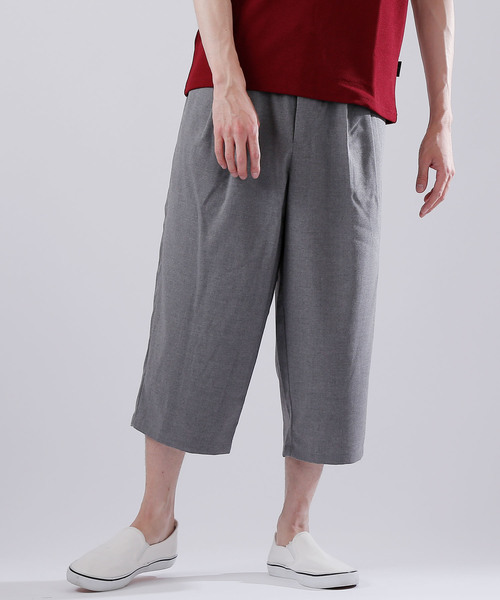 MONO-MART（モノマート）の「ストレッチT/Rワイドクロップドパンツ（その他パンツ・メンズ・チャコールグレー/ブラック/ネイビー/グレー/ストライプ・LL/M/L）」の10枚目の写真