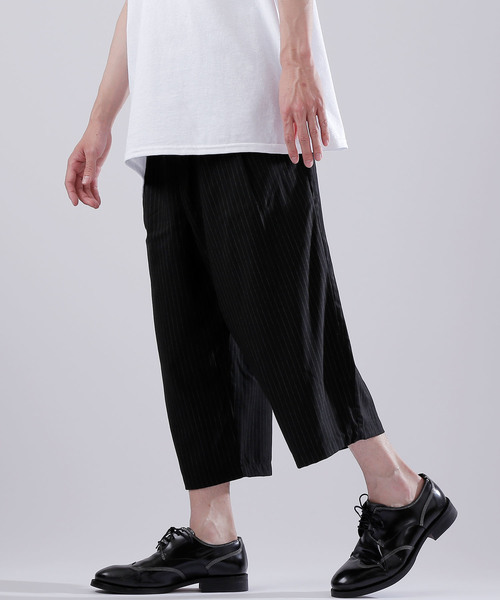 MONO-MART（モノマート）の「ストレッチT/Rワイドクロップドパンツ（その他パンツ・メンズ・チャコールグレー/ブラック/ネイビー/グレー/ストライプ・LL/M/L）」の22枚目の写真