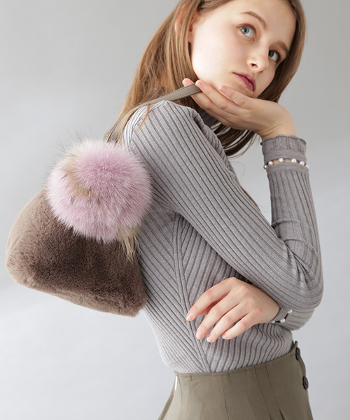 JILL STUART(ジルスチュアート)の「◆【ピンク・ウォームグレーWEB限定色】フェイバッグ(トートバッグ・レディース・ネイビー/グレー/ピンク/ボルドー/グレー系その他・フリ-)」の2枚目の写真