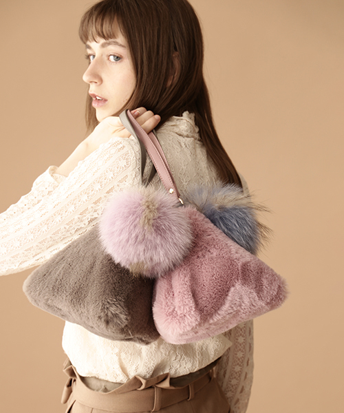 JILL STUART(ジルスチュアート)の「◆【ピンク・ウォームグレーWEB限定色】フェイバッグ(トートバッグ・レディース・ネイビー/グレー/ピンク/ボルドー/グレー系その他・フリ-)」の4枚目の写真