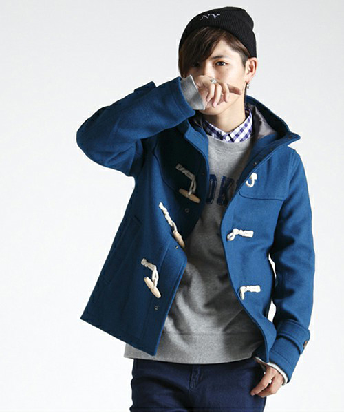 WEGO(ウィゴー)の「WEGO/メルトンダッフルコート(ダッフルコート・メンズ・ブルー/ネイビー/イエロー/キャメル/ワイン・SMALL/MEDIUM/LARGE/X-LARGE)」の3枚目の写真