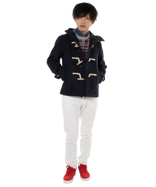 WEGO(ウィゴー)の「WEGO/メルトンダッフルコート(ダッフルコート・メンズ・ブルー/ネイビー/イエロー/キャメル/ワイン・SMALL/MEDIUM/LARGE/X-LARGE)」の22枚目の写真