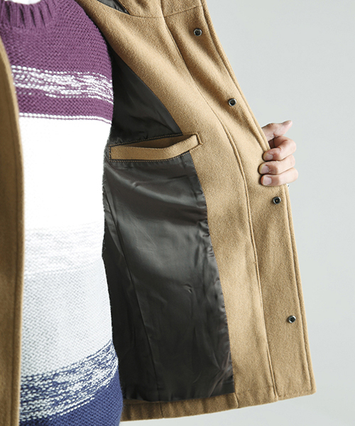 WEGO(ウィゴー)の「WEGO/メルトンダッフルコート(ダッフルコート・メンズ・ブルー/ネイビー/イエロー/キャメル/ワイン・SMALL/MEDIUM/LARGE/X-LARGE)」の20枚目の写真