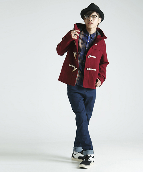 WEGO(ウィゴー)の「WEGO/メルトンダッフルコート(ダッフルコート・メンズ・ブルー/ネイビー/イエロー/キャメル/ワイン・SMALL/MEDIUM/LARGE/X-LARGE)」の8枚目の写真