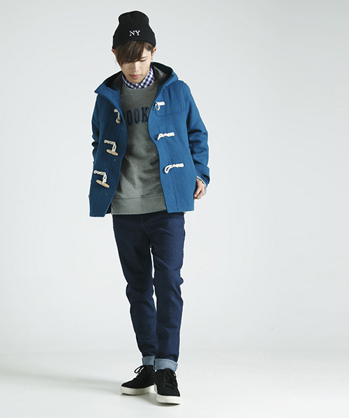 WEGO(ウィゴー)の「WEGO/メルトンダッフルコート(ダッフルコート・メンズ・ブルー/ネイビー/イエロー/キャメル/ワイン・SMALL/MEDIUM/LARGE/X-LARGE)」の9枚目の写真