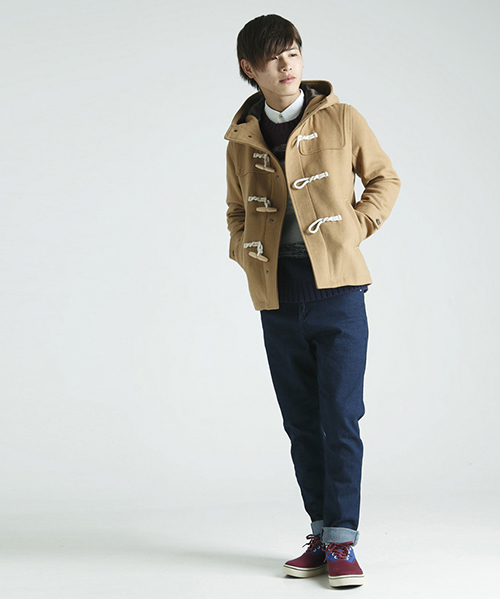 WEGO(ウィゴー)の「WEGO/メルトンダッフルコート(ダッフルコート・メンズ・ブルー/ネイビー/イエロー/キャメル/ワイン・SMALL/MEDIUM/LARGE/X-LARGE)」の10枚目の写真