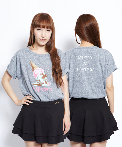 MILKFED.(ミルクフェド)の「BIG TEE DROPPED ICE(Tシャツ/カットソー・レディース・ホワイト/ライトパープル/ネイビー・ONE SIZE)」の3枚目の写真
