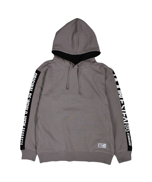 DOUBLE STEAL（ダブルスティール）の「Line Print Sweat パーカー（パーカー・メンズ・チャコールグレー/ブラック/スモークピンク・MEDIUM/LARGE/X-LARGE）」の3枚目の写真