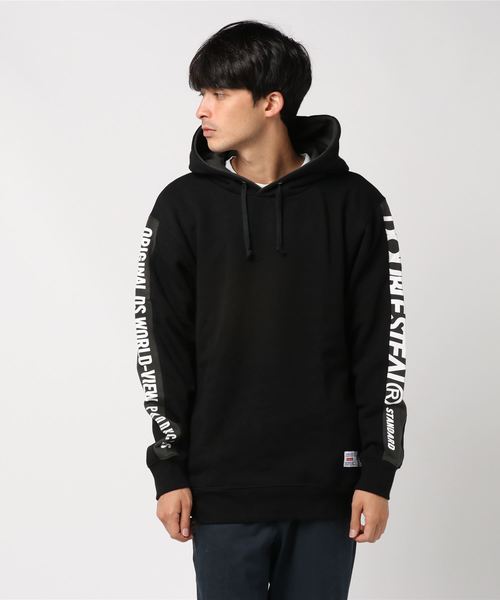 DOUBLE STEAL（ダブルスティール）の「Line Print Sweat パーカー（パーカー・メンズ・チャコールグレー/ブラック/スモークピンク・MEDIUM/LARGE/X-LARGE）」の11枚目の写真