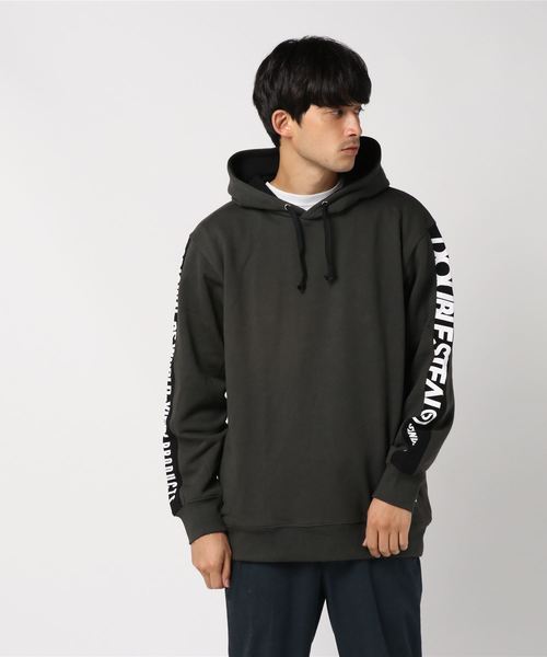 DOUBLE STEAL（ダブルスティール）の「Line Print Sweat パーカー（パーカー・メンズ・チャコールグレー/ブラック/スモークピンク・MEDIUM/LARGE/X-LARGE）」の14枚目の写真