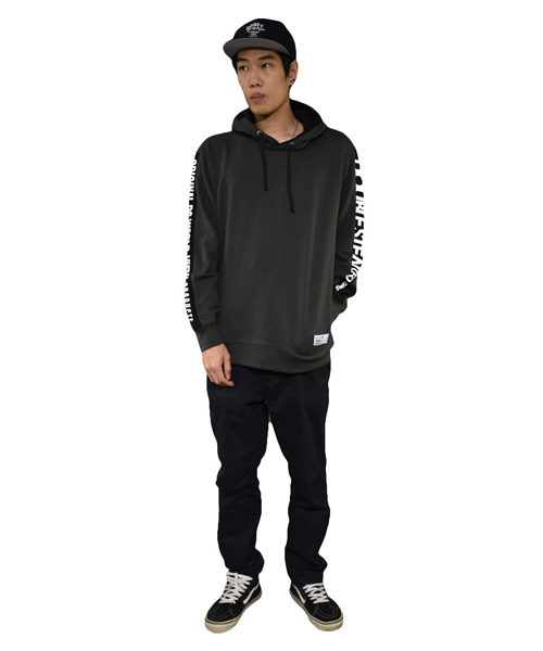 DOUBLE STEAL（ダブルスティール）の「Line Print Sweat パーカー（パーカー・メンズ・チャコールグレー/ブラック/スモークピンク・MEDIUM/LARGE/X-LARGE）」の12枚目の写真