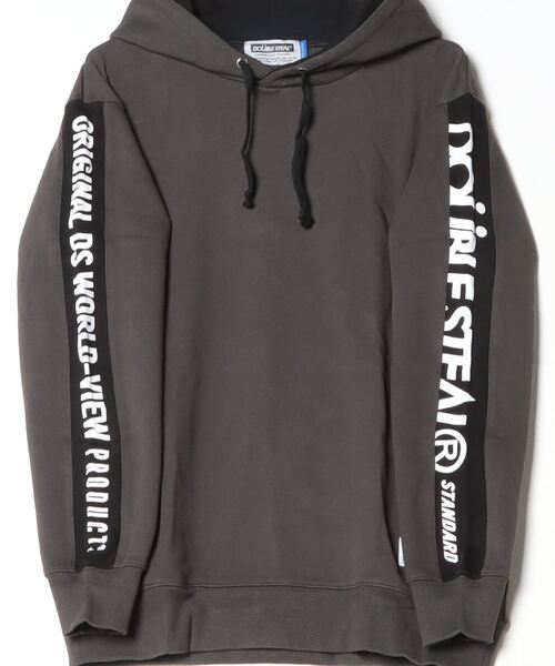 DOUBLE STEAL（ダブルスティール）の「Line Print Sweat パーカー（パーカー・メンズ・チャコールグレー/ブラック/スモークピンク・MEDIUM/LARGE/X-LARGE）」の4枚目の写真