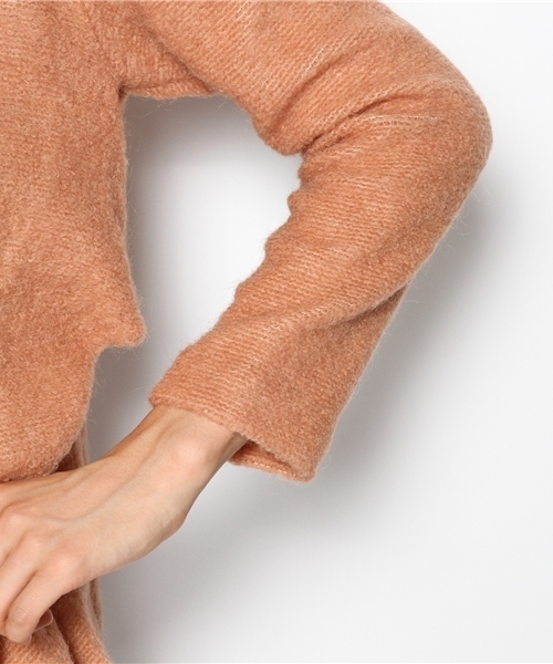 DouDou（ドゥドゥ）の「グランモヘアカーディガン風ジャケット（その他アウター・レディース・イエロー/ピンク/ブラック・FREE）」の6枚目の写真