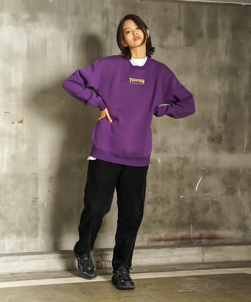 HOMETOWN CREW SWEAT/スラッシャーユニセックス10oz(オンス)ヘビーウェイトワンポイントロゴ裏起毛スウェットトレーナー（スウェット）｜THRASHER（スラッシャー）