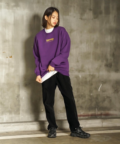 HOMETOWN CREW SWEAT/スラッシャーユニセックス10oz(オンス)ヘビーウェイトワンポイントロゴ裏起毛スウェットトレーナー（スウェット）｜THRASHER（スラッシャー）