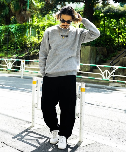 HOMETOWN CREW SWEAT/スラッシャーユニセックス10oz(オンス)ヘビーウェイトワンポイントロゴ裏起毛スウェットトレーナー（スウェット）｜THRASHER（スラッシャー）