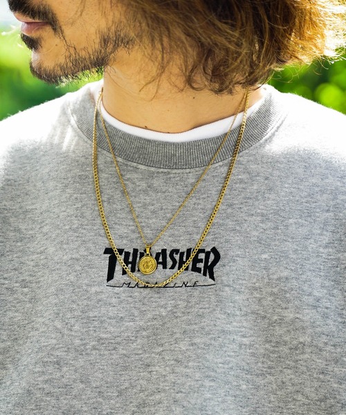 HOMETOWN CREW SWEAT/スラッシャーユニセックス10oz(オンス)ヘビーウェイトワンポイントロゴ裏起毛スウェットトレーナー（スウェット）｜THRASHER（スラッシャー）