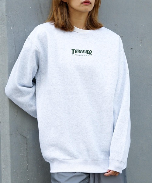 HOMETOWN CREW SWEAT/スラッシャーユニセックス10oz(オンス)ヘビーウェイトワンポイントロゴ裏起毛スウェットトレーナー（スウェット）｜THRASHER（スラッシャー）