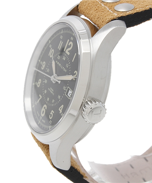 NANO universe（ナノユニバース）の「HAMILTON/カーキフィールドオート40mm（アナログ腕時計・メンズ・ブラック・FREE）」の4枚目の写真