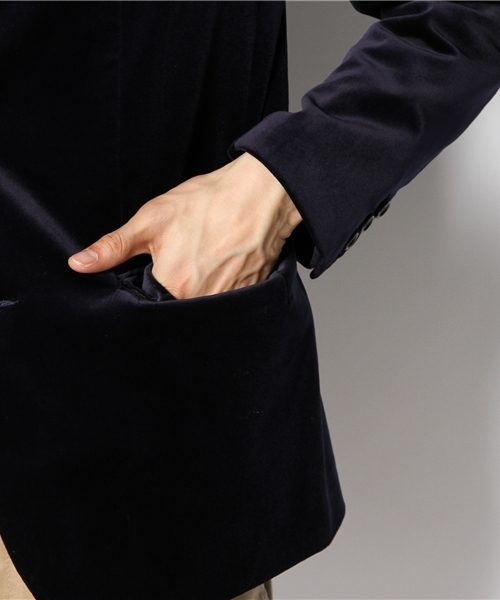 BEAMS（ビームス）の「□BEAMS / Velvet 2B ジャケット（テーラードジャケット・メンズ・ブラック/ネイビー・SMALL/MEDIUM/LARGE）」の8枚目の写真