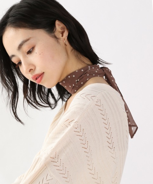 LOWRYS FARM(ローリーズファーム)の「シフォンスカーフネックレス 826713(ネックレス)」|ドット
