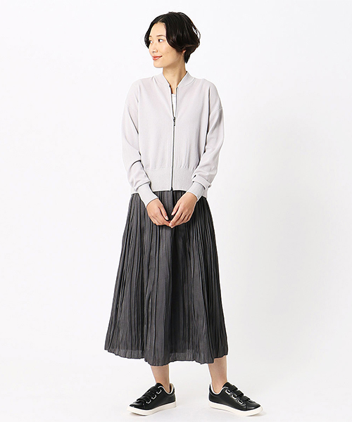 COMME CA ISM(コムサイズム)の「スプリングニット ブルゾン(ブルゾン・レディース・ネイビー/ライトグレー/グリーン・MEDIUM/LARGE/SMALL)」の10枚目の写真