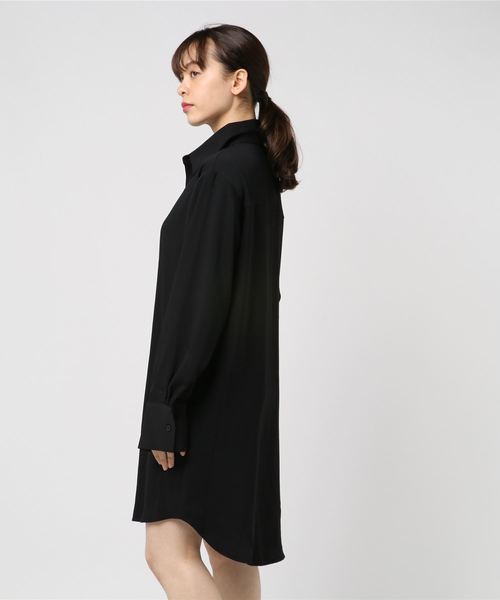 PUNYUS（プニュズ）の「シャツワンピース（シャツワンピース・レディース・ブラック/ベージュ/ピンク/ブルー・1/2/4/3）」の6枚目の写真