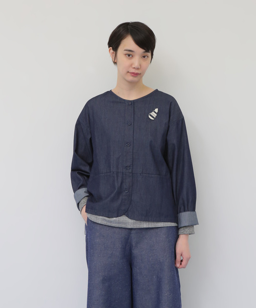 祝開店 大放出セール開催中 Adieu アデュートリステス のファッション ペイエ Payes Conges Tristesse コンジェ ブルゾン ペイエ セール ノーカラーライトブルゾン ブルゾン Conges