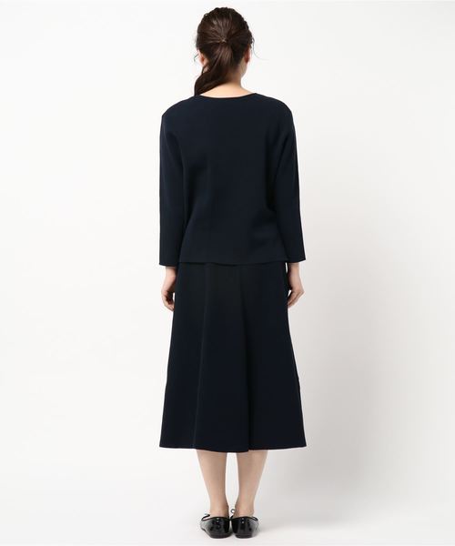 SALON adam et rope'（サロン アダム エ ロペ）の「【セットアップ】ミラノリブセットアップ（ワンピース・レディース・パープル/ネイビー・FREE）」の3枚目の写真