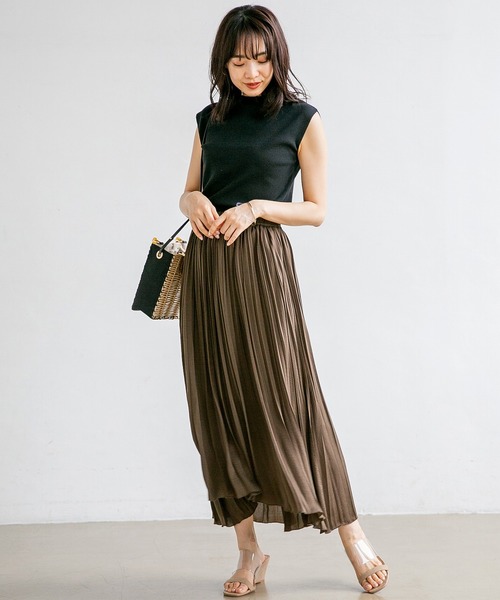 A part by（アパートバイ）の「Pランダムプリーツスカート　 831897（スカート・レディース・ベージュ/ブラウン/ブルー/グリーン・FREE）」の5枚目の写真