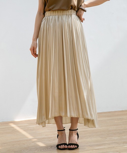 A part by（アパートバイ）の「Pランダムプリーツスカート　 831897（スカート・レディース・ベージュ/ブラウン/ブルー/グリーン・FREE）」の21枚目の写真