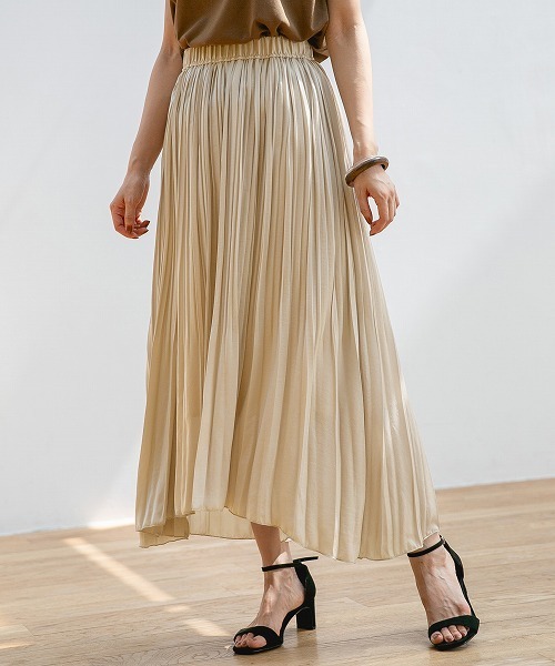 A part by（アパートバイ）の「Pランダムプリーツスカート　 831897（スカート・レディース・ベージュ/ブラウン/ブルー/グリーン・FREE）」の20枚目の写真