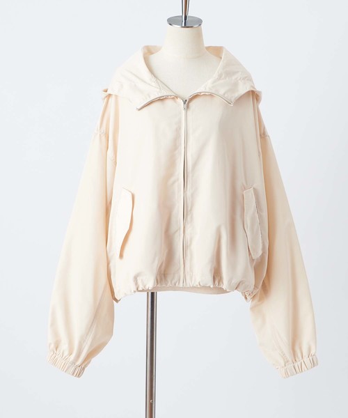 one after another NICE CLAUP（ワンアフターアナザーナイスクラップ）の「newボリューム袖マウンテンパーカー（マウンテンパーカー・レディース・アイボリー/ブラック/イエロー・FREE）」の11枚目の写真