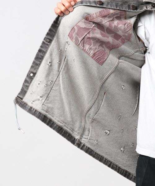 roarguns（ロアーガンズ）の「12oz DENIM BLOUSON SWAROVSKI（カバーオール・メンズ・ブラック系その他・2）」の3枚目の写真