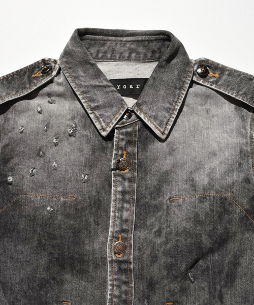 roarguns（ロアーガンズ）の「12oz DENIM BLOUSON SWAROVSKI（カバーオール・メンズ・ブラック系その他・2）」の7枚目の写真