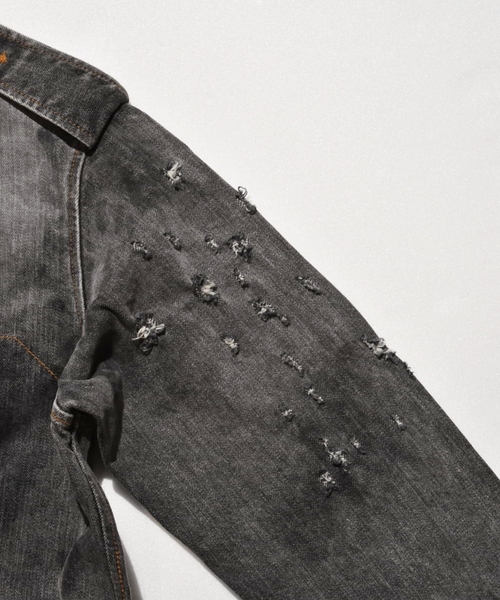 roarguns（ロアーガンズ）の「12oz DENIM BLOUSON SWAROVSKI（カバーオール・メンズ・ブラック系その他・2）」の5枚目の写真
