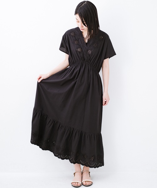 Haco ハコ の おでかけしたくなる レース刺しゅうがかわいいワンピース ワンピース Wear