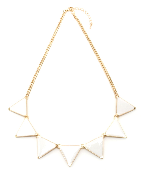 WEGO（ウィゴー）の「WEGO/三角チェーンネックレス（ネックレス・レディース・ホワイト/ブラック/ライム/パープル・FREE）」の2枚目の写真