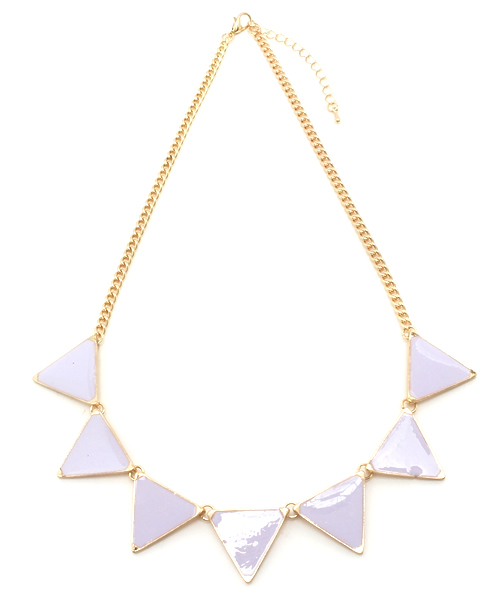 WEGO（ウィゴー）の「WEGO/三角チェーンネックレス（ネックレス・レディース・ホワイト/ブラック/ライム/パープル・FREE）」の9枚目の写真