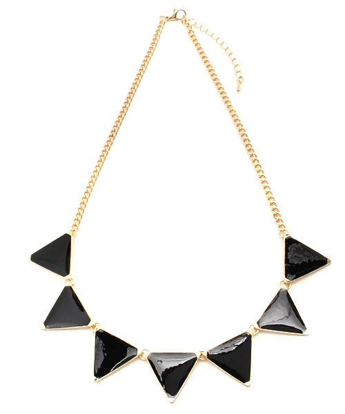 WEGO（ウィゴー）の「WEGO/三角チェーンネックレス（ネックレス・レディース・ホワイト/ブラック/ライム/パープル・FREE）」の8枚目の写真