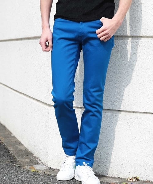 MICHEL KLEIN HOMME (ミッシェルクランオム)の「パンツ(ファクトリエコラボパンツ)(その他パンツ・メンズ・ブルー/ライトピンク/クリーム/グリーン・46/48/50)」の1枚目の写真
