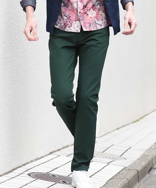 MICHEL KLEIN HOMME (ミッシェルクランオム)の「パンツ(ファクトリエコラボパンツ)(その他パンツ・メンズ・ブルー/ライトピンク/クリーム/グリーン・46/48/50)」の3枚目の写真