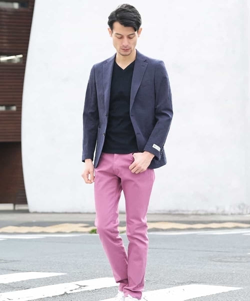 MICHEL KLEIN HOMME (ミッシェルクランオム)の「パンツ(ファクトリエコラボパンツ)(その他パンツ・メンズ・ブルー/ライトピンク/クリーム/グリーン・46/48/50)」の8枚目の写真